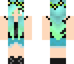 blue hair goth girl