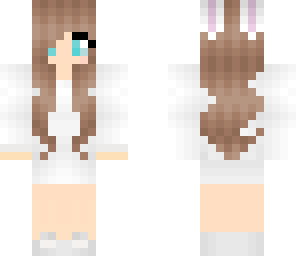 girl white bunny