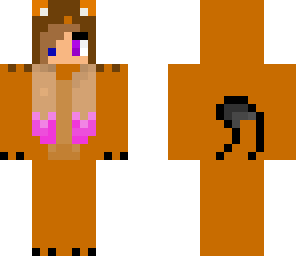lion girl with meat colored headphones