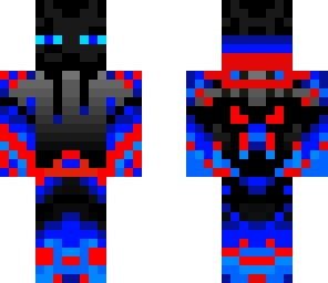 red and blue ender warrior