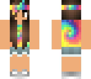 jenaplays' tye dye tumblr girl skin