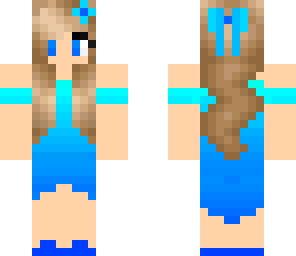 blue ombre dress girl