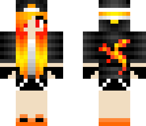 edited orange dragon girl