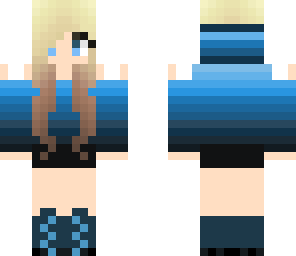 cute dark blue girl