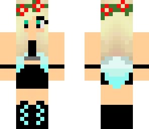 black and blue kawaii girl