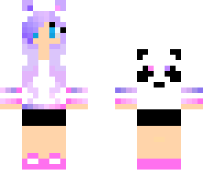 purple pastel panda
