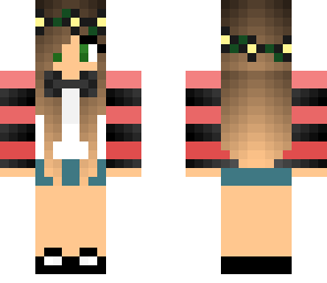red girl with bow
