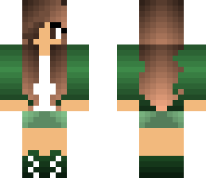 casual green girl