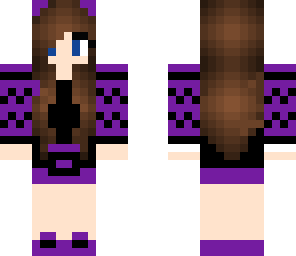 nice purple and black cat girl