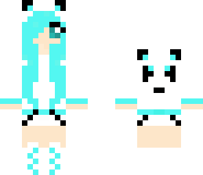 light blue panda