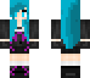 chica peli azul