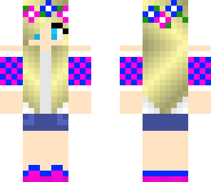 pink and blue girl