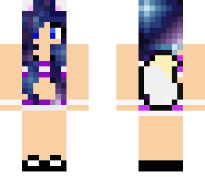 galaxy wolf girl in a bikini
