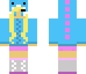dino girl blue and pink