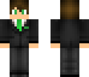 green teen with suit and tie