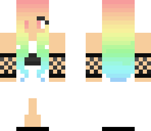 pastel girl in a white dress