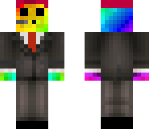 rainbow slime in a suit