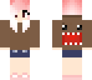 edit of cute girl with sweater with domo
