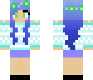blue ombre girl