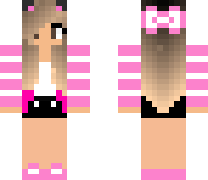 cute pink cat girl