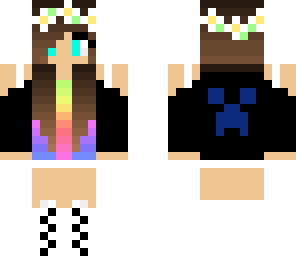 creeper rainbow girl