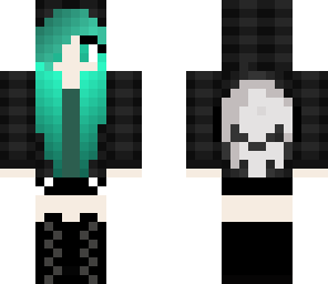 edited skull girl