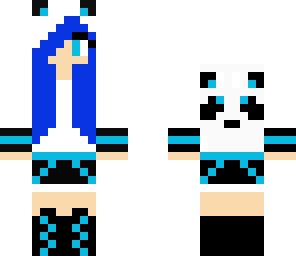 blue panda girl