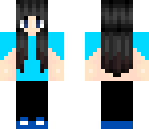 cool blue headphone girl