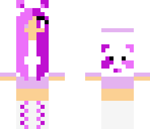 pink and purple panda girl