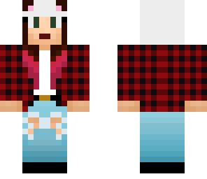 plaid and ripped jeans 