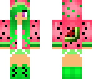 melon girl with purple eyes