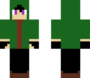 green hooded man