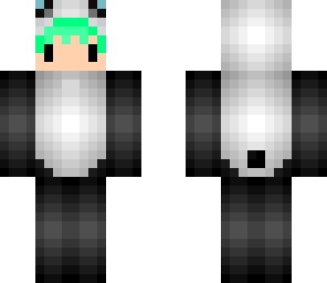 green haired panda boy