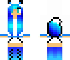 blue cool panda girl