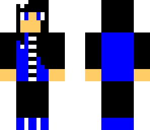 blue and black  girl