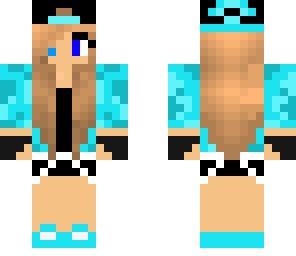 blue camouflage girl