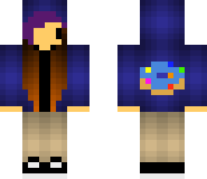 donut hoodie with dyed hair