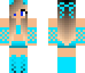 blue cat girl