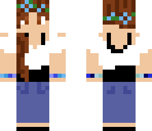 Blue Flower Crown Girl Update | Minecraft Skin