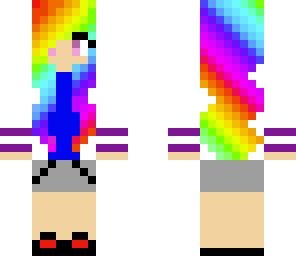 rainbow hair girl