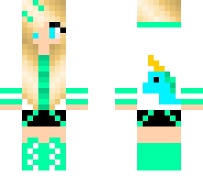 unicorn girl in green