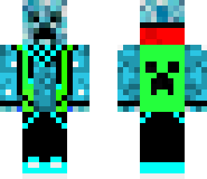 blue and green creeper gamer