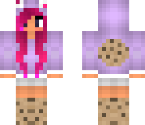 pink haired cookie monster girl