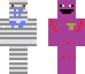 purple guy crying child