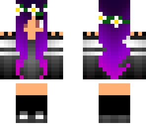 dark purple hair skin
