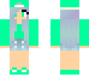 cute green girl w tomboy hat