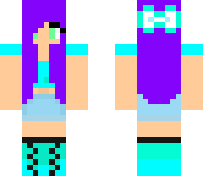 cute teal and purple girl
