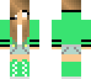 mint herobrine girl gamer