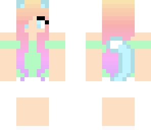 pastel hair colored neko