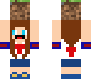 girl holding a block